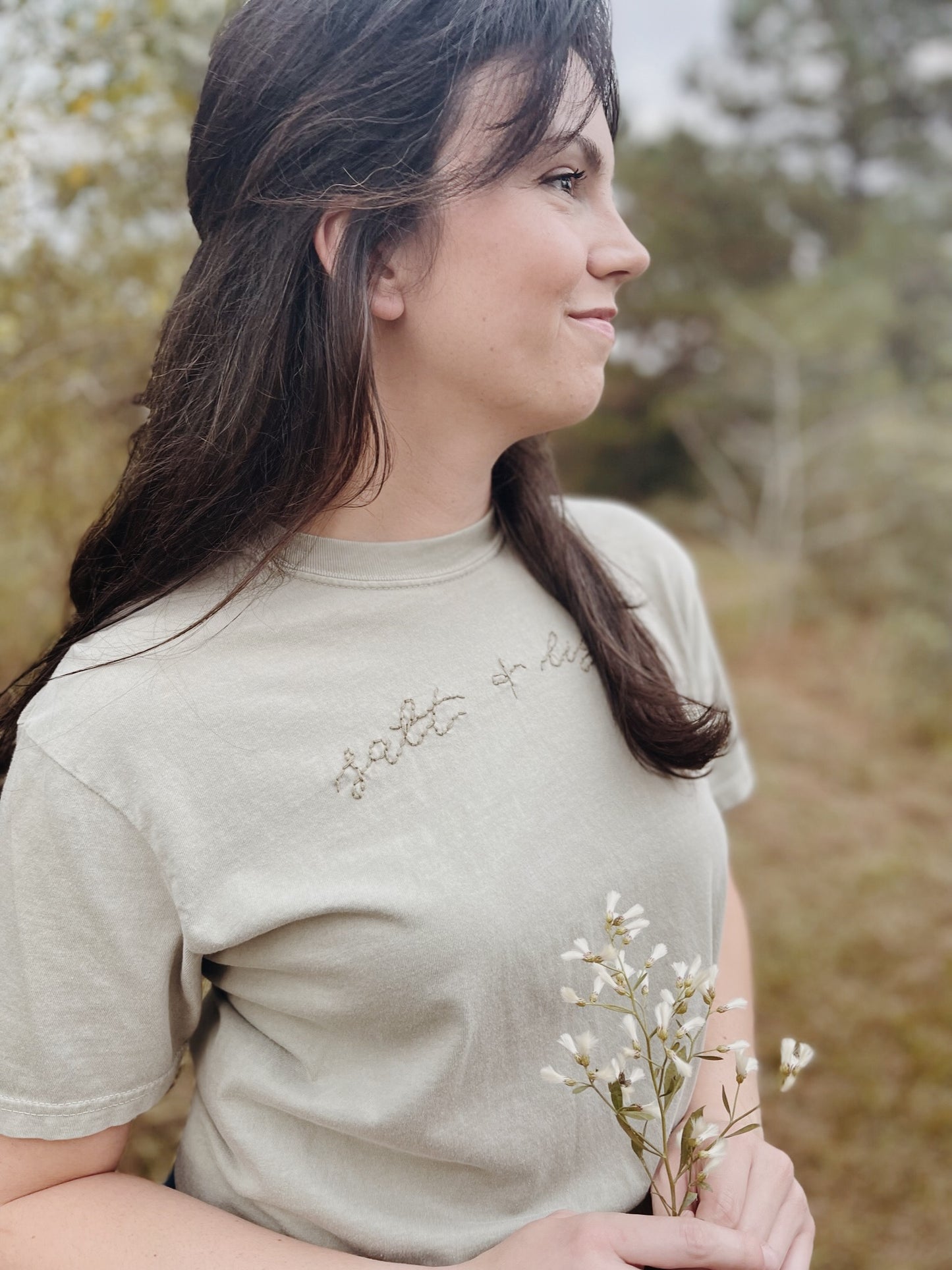 Salt + Light Embroidered T-shirt