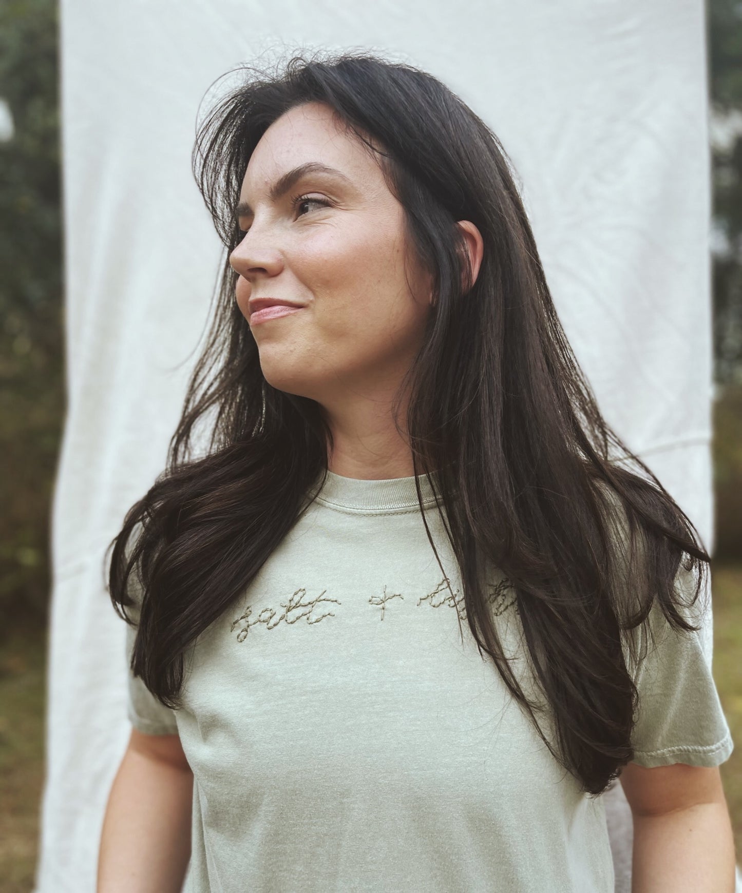 Salt + Light Embroidered T-shirt