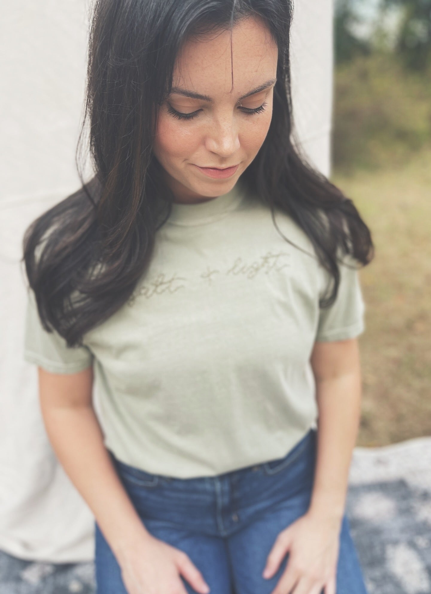 Salt + Light Embroidered T-shirt