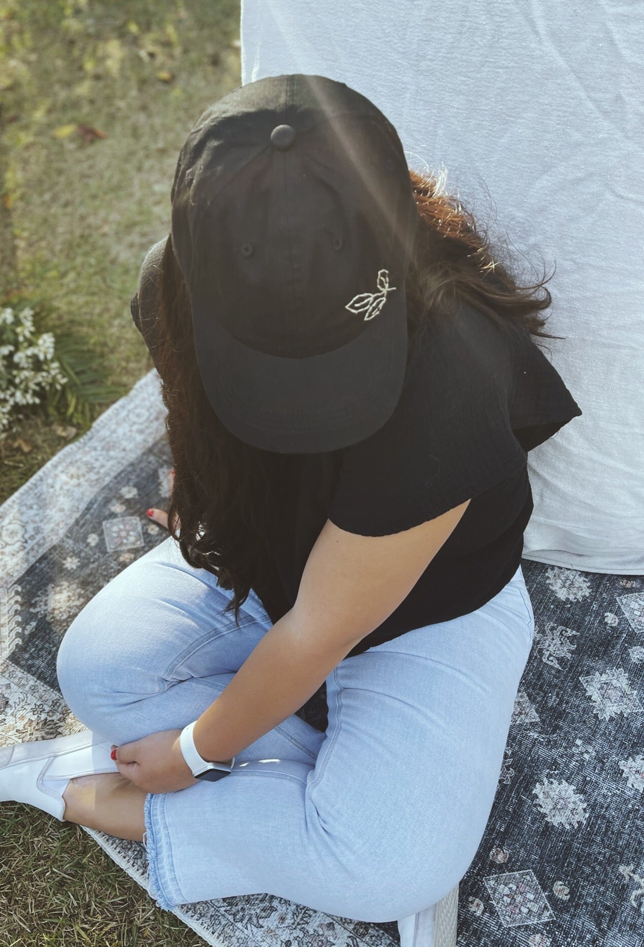 Simple Leaf Embroidered Hat