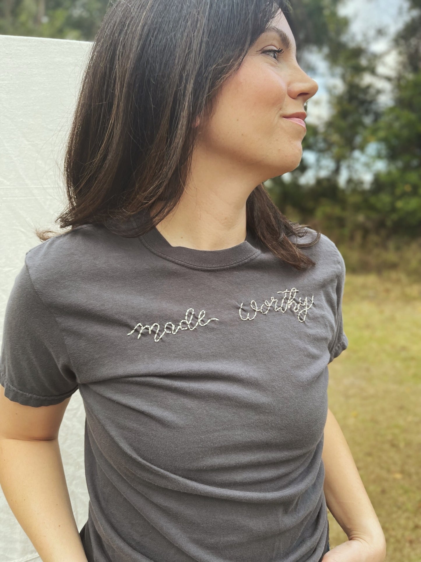 Made Worthy Embroidered T-shirt