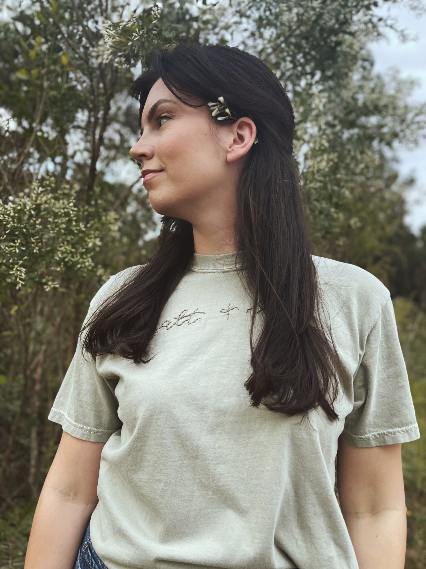 Salt + Light Embroidered T-shirt