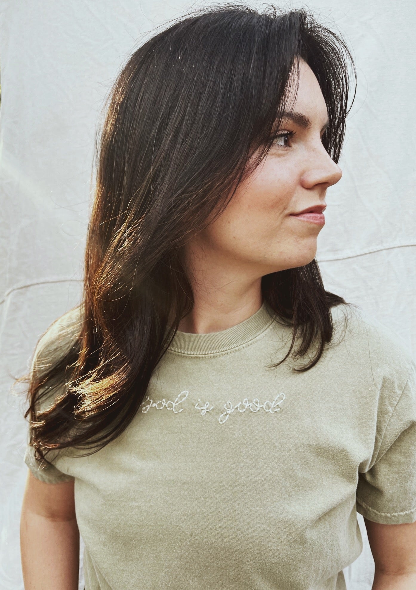 God is Good Embroidered T-shirt