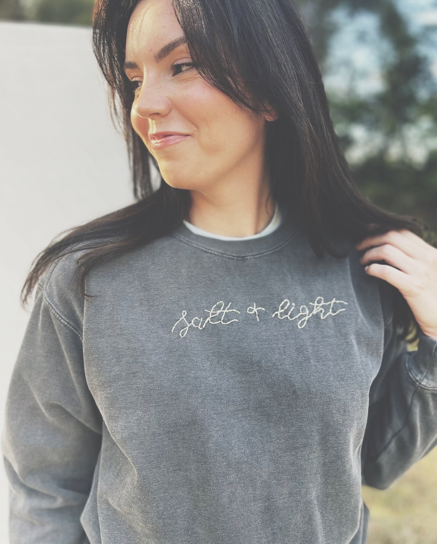 Salt + Light Embroidered Crewneck